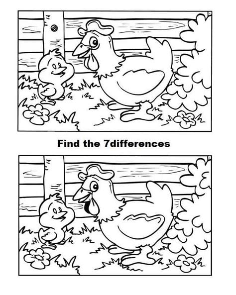 Printable Find Differences Coloring Page Free Printable Coloring