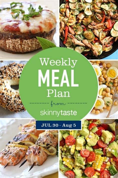 Skinnytaste Meal Plan July 30 Aug 5 Skinnytaste