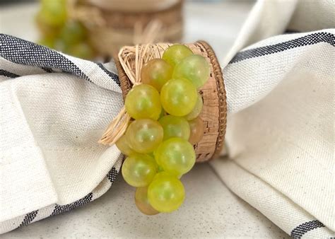 Grape Napkin Ring Chardonnay T For Wine Lovers Vineyard Wedding