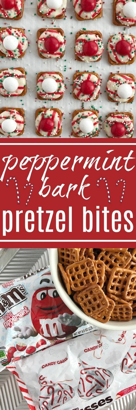 Peppermint Bark Pretzel Bites White Chocolate Mandm Candy Perfect For