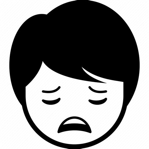 Boy Emoticon Expression Face Man Weary Icon Download On Iconfinder