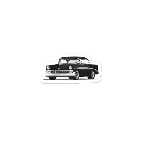 1956 Black Chevy Bel Air Sticker Decal Etsy In 2021 Chevy Bel Air