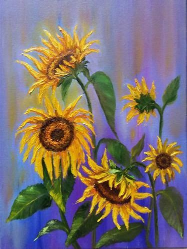 Daily Paintworks Sunflowers Oil Painting Original Fine Art For