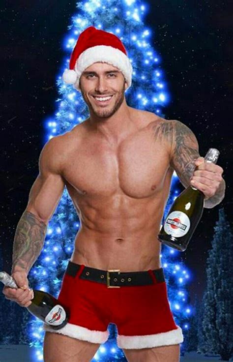 Hot Santa With Champagne Gorgeous Guys