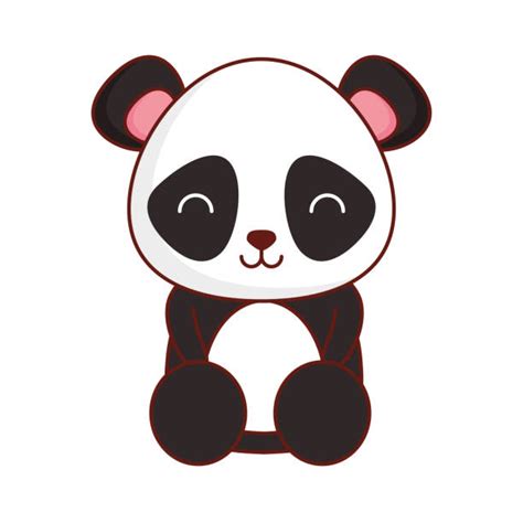 Cute Panda Character With Different Emotions Vetores E Ilustrações De