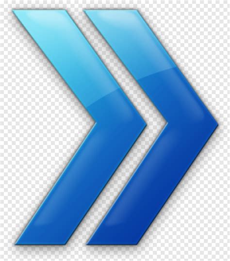 Blue Arrow Double Right Arrow Icon Hd Png Download 334x379