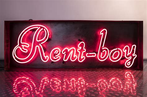Rentboy Neon Kemp London Bespoke Neon Signs Prop Hire Large