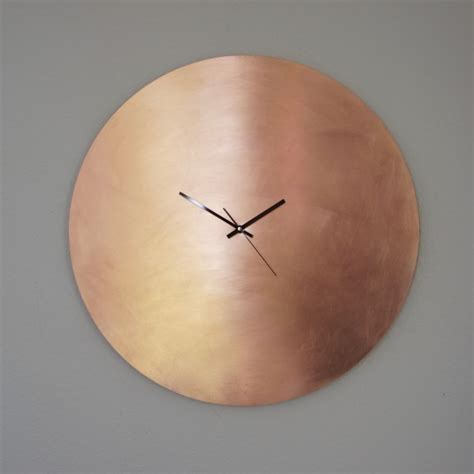 Raw Copper Wall Clock Large By Calvill Qrator