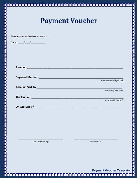 Payment Voucher Format Free Word Templates