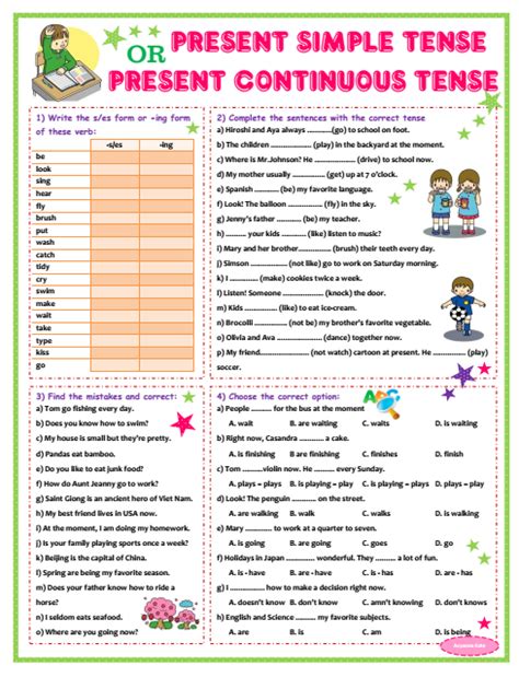 Ozela Kate Worksheet For Children And Beginner Tenses P1