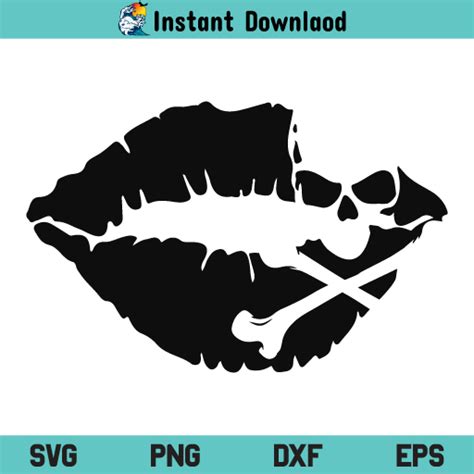 Lips With Skull Svg Lips With Skull Svg File Lips With Skull Svg