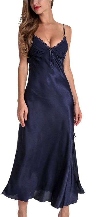 Satin Blue Nightgown Giamel