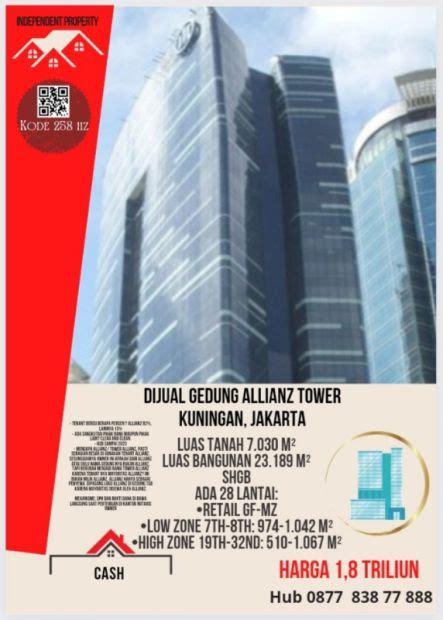Dijual Gedung Allianz Tower Kuningan Jakarta