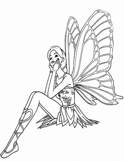 Coloring Pages Difficult Fairies Adults Fairy Rainbow
