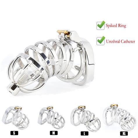 Best Cbt Male Chastity Belt Device Stainless Steel Cock Cage Penis Ring
