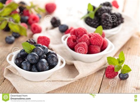 Fresh Berries In Bowls Stock Image Image Of Crop Natural 71168291