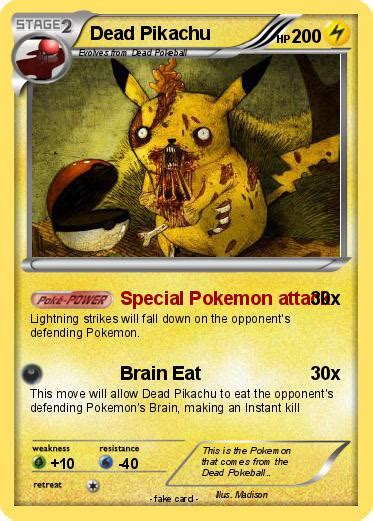 Pokémon Dead Pikachu 28 28 Special Pokemon Attack My Pokemon Card