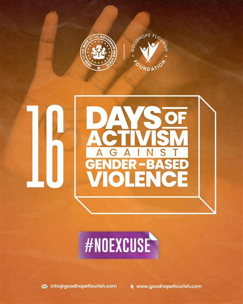 16 Days Of Activism Against Gender Based Violence Goodhope Flourish