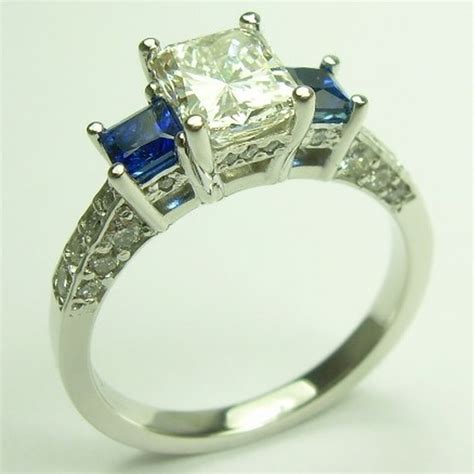 One of the most popular choices of gemstone, sapphires have been long associated with tradition, royalty and wisdom. Diamond & Sapphire Three Stone Engagement Ring - CDG0199 - Gale Diamonds Chicago