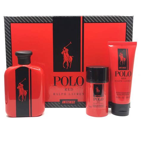 Ralph Lauren Polo Red Intense Men 125ml Perfume 100ml Aftershave Balm