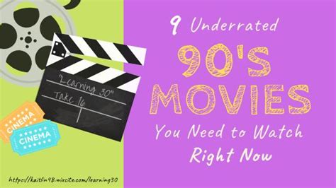 a movie clapper with the words 9 underrated 90 s movies you need to watch right now