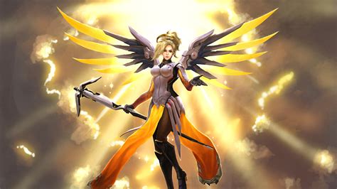 Overwatch Mercy Fanart Hd Games 4k Wallpapers Images Backgrounds