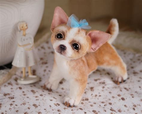 Chihuahua Puppy Stuffed Animal Toy Custom Plush Realistic Etsy