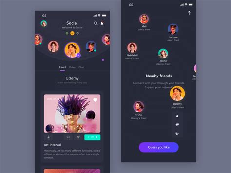 Social Networking App Designs Themes Templates And Downloadable