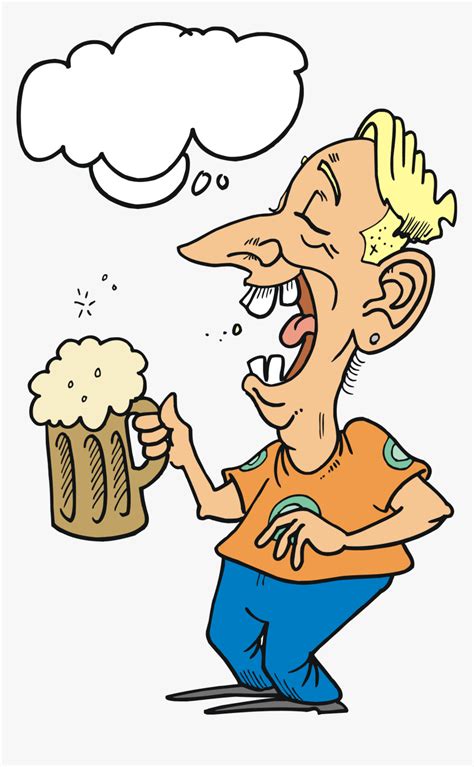 Funny Drunk Man Cartoon
