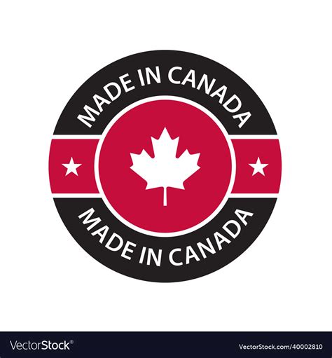 Made In Canada Icon Logo Canada Fl Royalty Free Vector Image