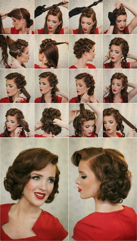Vintage pin up hairstyles for short hair. 17 Vintage Hairstyles With Tutorials for You to Try ...