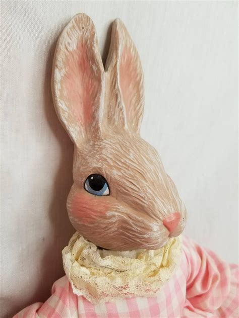 Handmade Porcelain Doll Bunny Rabbit With Handmade Dress ~ Easter Bunny Doll ~ 17
