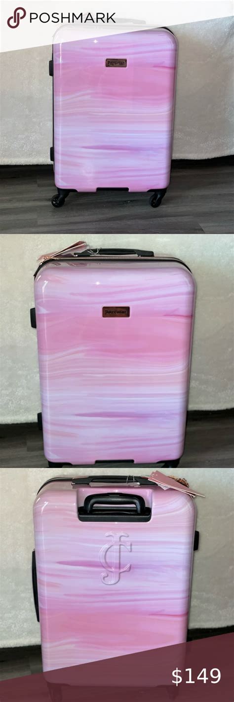 Juicy Couture Gia Pink Horizon Hardshell Spinner 25” Medium Suitcase Nwt 280 In 2022 Juicy
