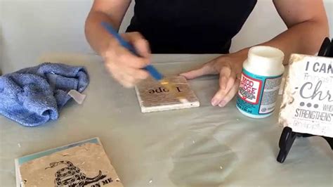 How To Image Transfer Onto Stone Tile For Coasters Diy Coasters Tile