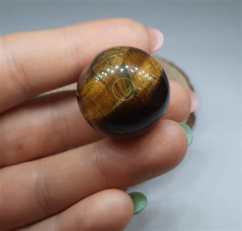 Mm Yellow Tiger S Eye Sphere Golden Chatoyant Natural Etsy Uk