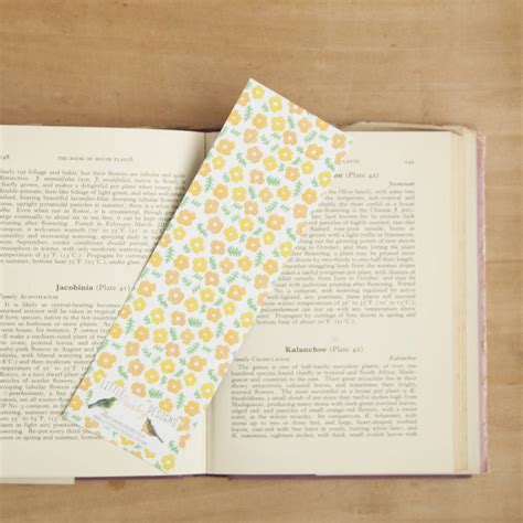 Birds And Flowers Reversible Bookmark By Little Paisley Designs