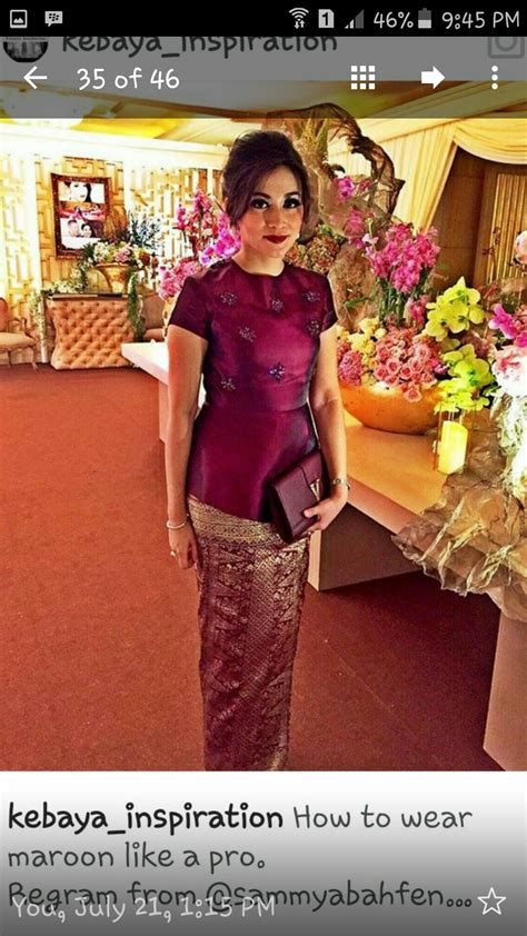 Maroon Tenun Dress Model Dress Kebaya Kebaya Modern Dress Kebaya