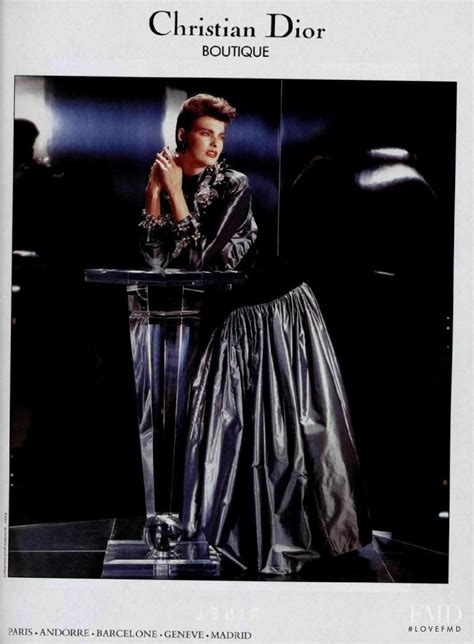 Photo Feat Linda Evangelista Christian Dior Autumnwinter 1986