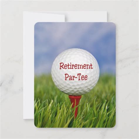 Retirement Party Golf Theme Invitation Zazzle