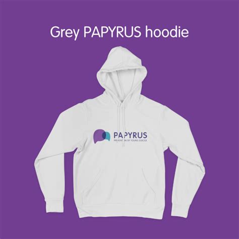 Papyrus Grey Charity Hoodie Papyrus Uk Suicide Prevention Charity