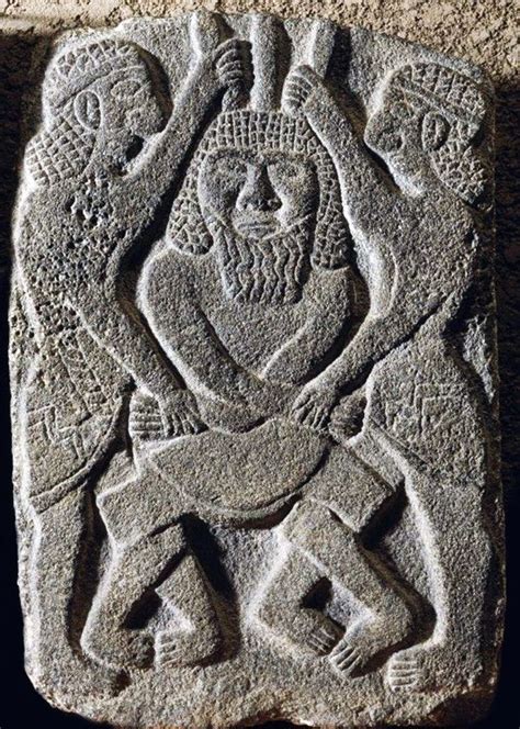 Gilgamesh And Enkidu Battle With Humbaba Basalt Relief 10th 9th C