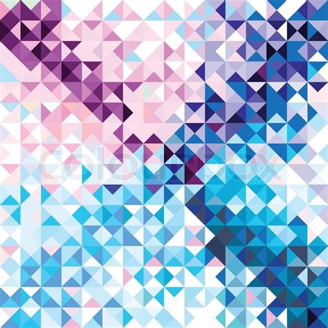 Retro Seamless Pattern Of Geometric Shapes Colorful Mosaic Banner
