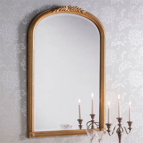 Slim Antique French Style Gold Mirror Mirrors Homesdirect365