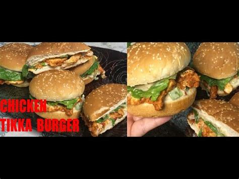 Spicy Tikka Burger Recipe Super Delicious Chicken Burger YouTube