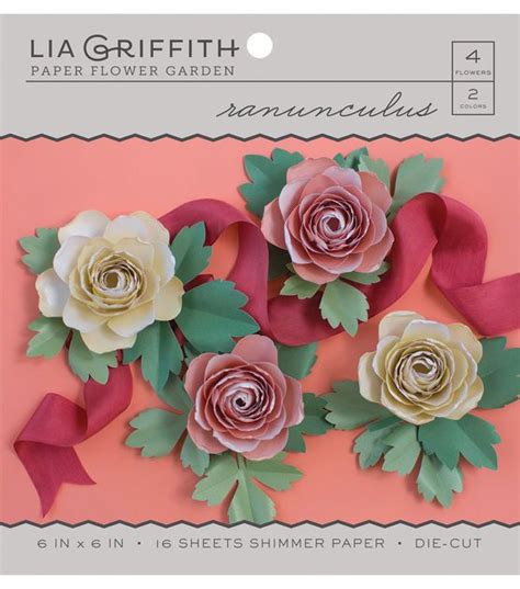 Lia Griffith Paper Flower Garden Ranunculus Paper Flower Kit Paper