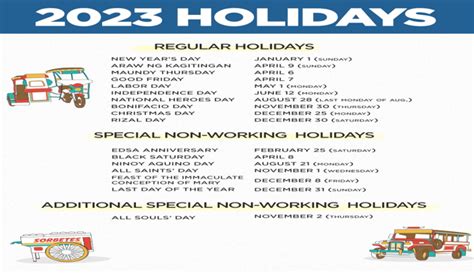 Full List Of Philippine Holidays 2023 Regular Holidays And Special Non