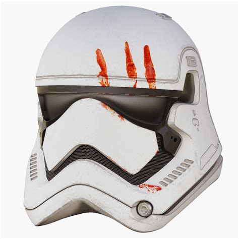 Star Wars First Order Stormtrooper Helmet Bloody 3d Model By Zifir3d