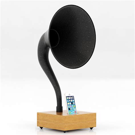 Rh Iphone Gramophone Walnut 3d Model By Zifir3d