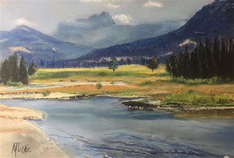 Painting Yellowstone Original Art By Margi Tucker