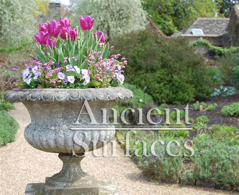 Antique Stone Planters And Pedestals By Ancient Surfaces